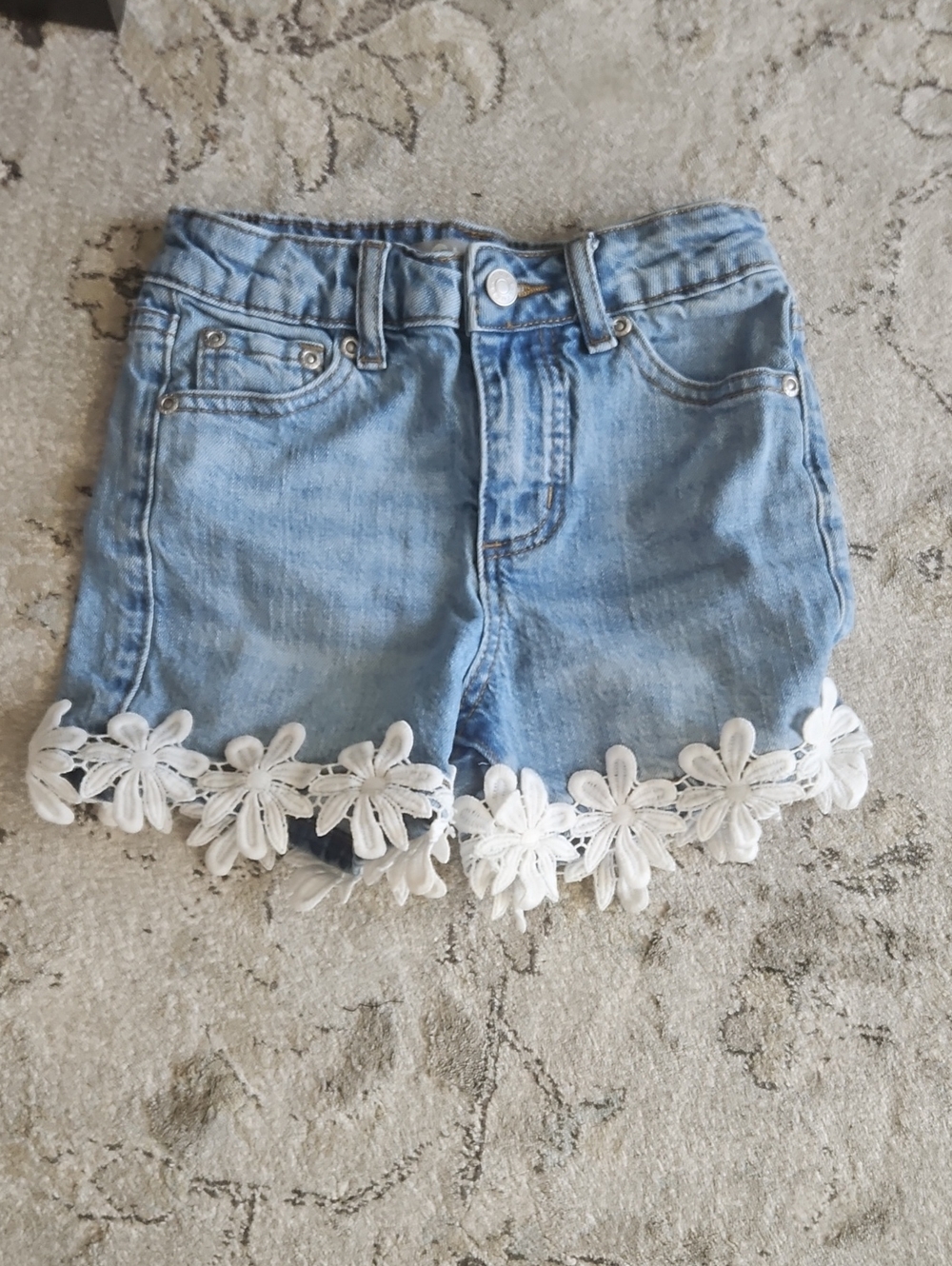 Tractr Light Blue Denim Shorts with Contrast Stitching